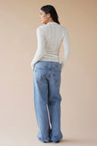 Dear Dylan Merino Pointelle LS Knit - Ivory