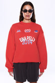 Ena Pelly Mila Oversized Sweater - Vintage Red