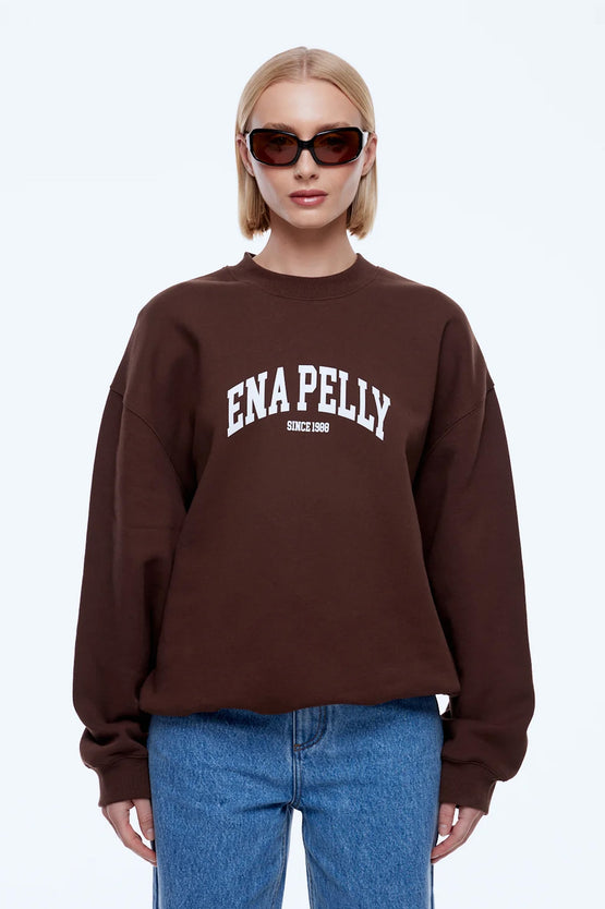 Ena Pelly Mila Oversized Sweater - Choc
