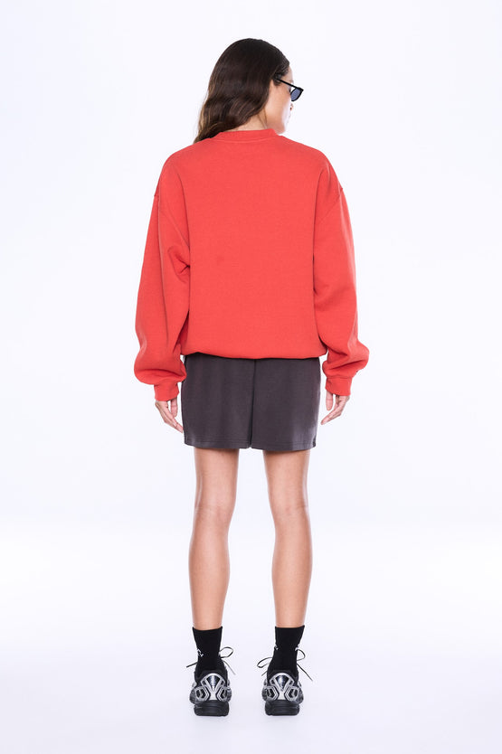 Ena Pelly Mila Oversized Sweater - Vintage Red