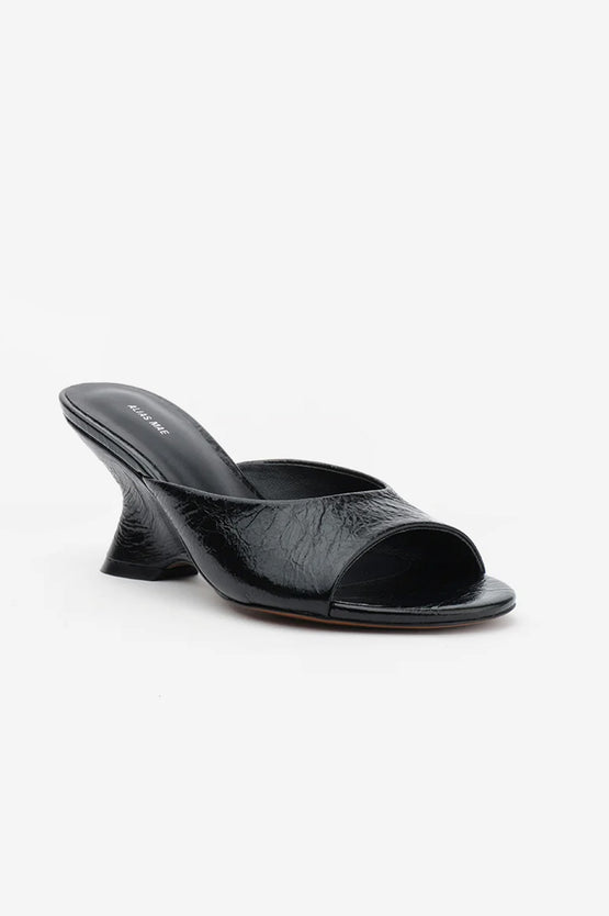 Alias Mae Mina Heel - Black Oily Crinkle