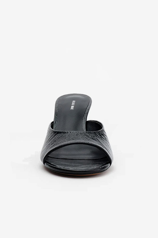 Alias Mae Mina Heel - Black Oily Crinkle