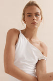 Caitlin Crisp Mini Twister Tank Dress - White