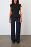 Peachy Den Missy Asymmetric Blouse - Onyx