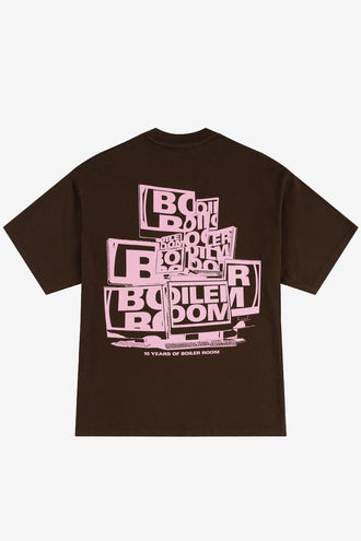 Boiler Room 15 Years Monitor T-Shirt - Brown