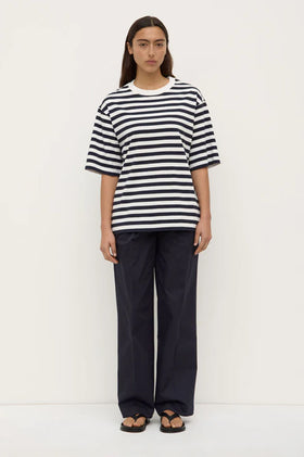 Assembly Monte Stripe SS Tee - Navy/White