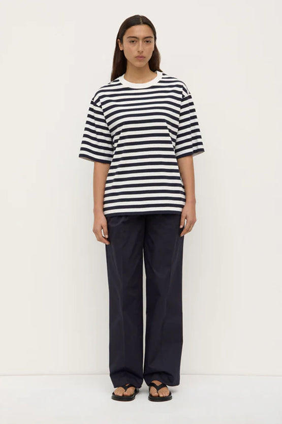 Assembly Monte Stripe SS Tee - Navy/White