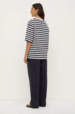 Assembly Monte Stripe SS Tee - Navy/White