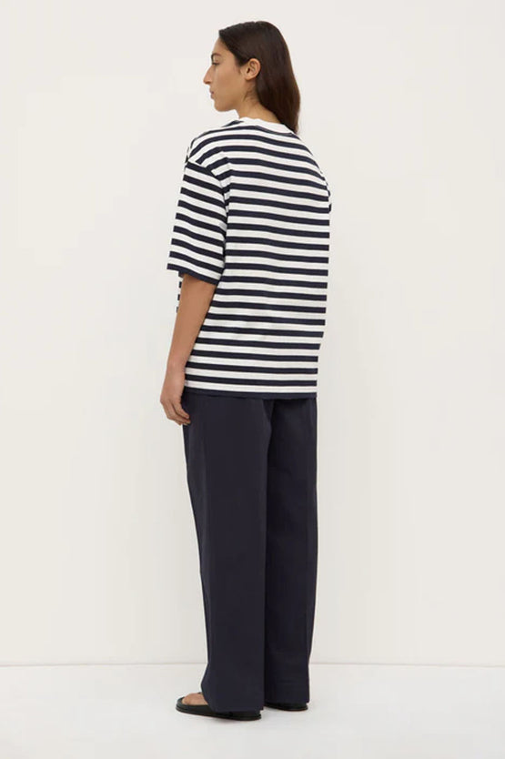 Assembly Monte Stripe SS Tee - Navy/White