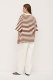 Assembly Monte Stripe SS Tee - Earth/White