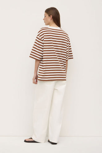 Assembly Monte Stripe SS Tee - Earth/White