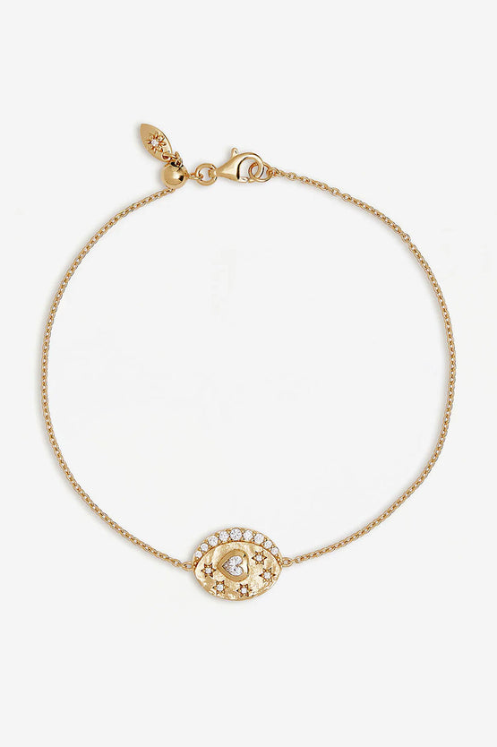 By Charlotte Love You To The Moon Bracelet - Gold