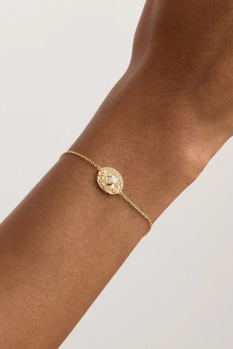 By Charlotte Love You To The Moon Bracelet - Gold
