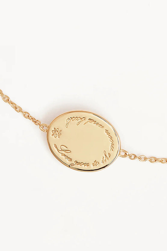 By Charlotte Love You To The Moon Bracelet - Gold