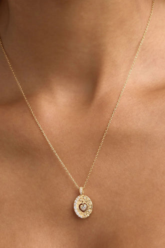 By Charlotte Love You To Moon Necklace - Gold