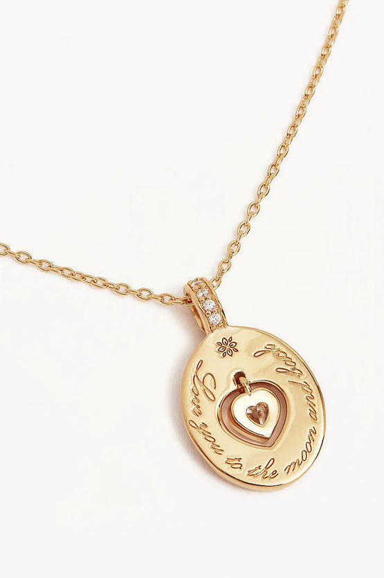 By Charlotte Love You To Moon Necklace - Gold
