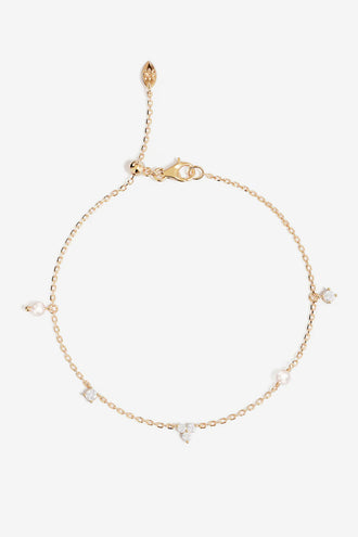 By Charlotte Moonlit Pearl Bracelet - Gold