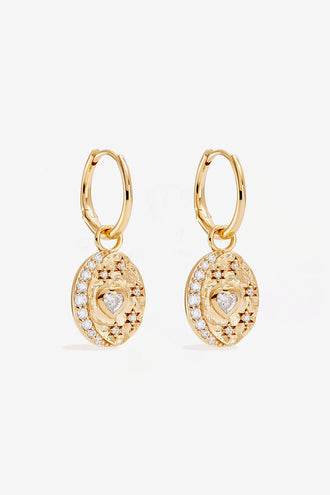 By Charlotte Love You To The Moon Hoops - Gold