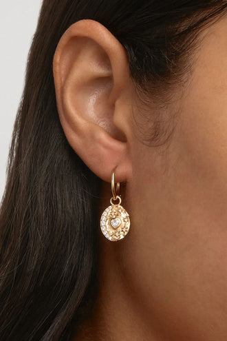 By Charlotte Love You To The Moon Hoops - Gold