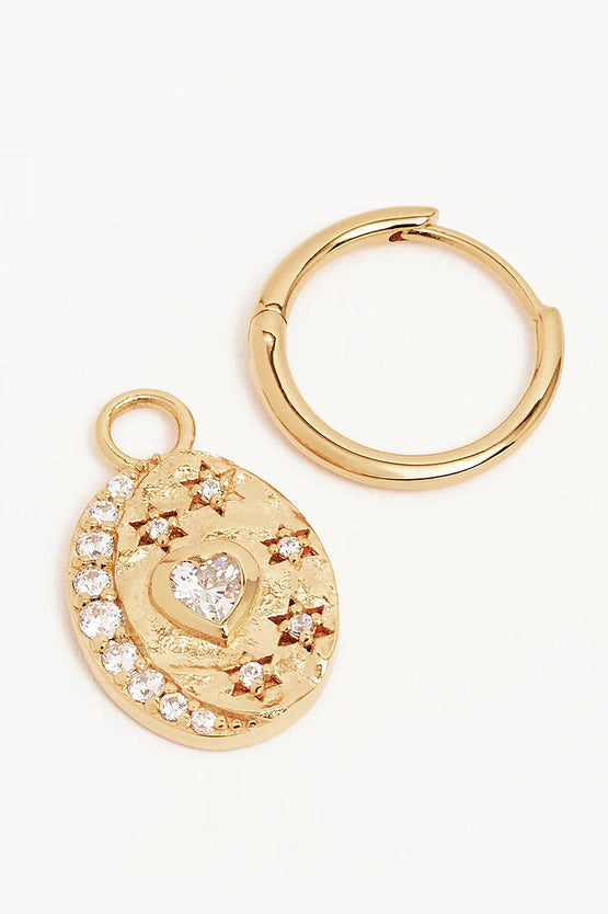 By Charlotte Love You To The Moon Hoops - Gold