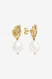 By Charlotte Moonlit Tides Pearl Drop Earrings - Gold