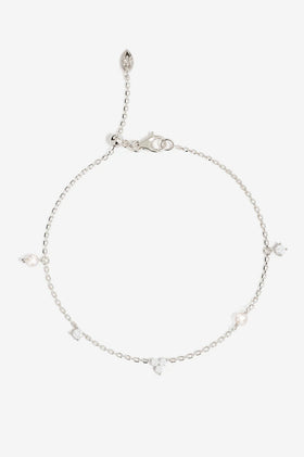 By Charlotte Moonlit Bloom Pearl Bracelet - Silver