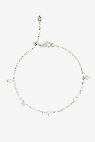 By Charlotte Moonlit Bloom Pearl Bracelet - Silver
