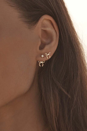 By Charlotte Forever More Bow Stud Earrings - Gold