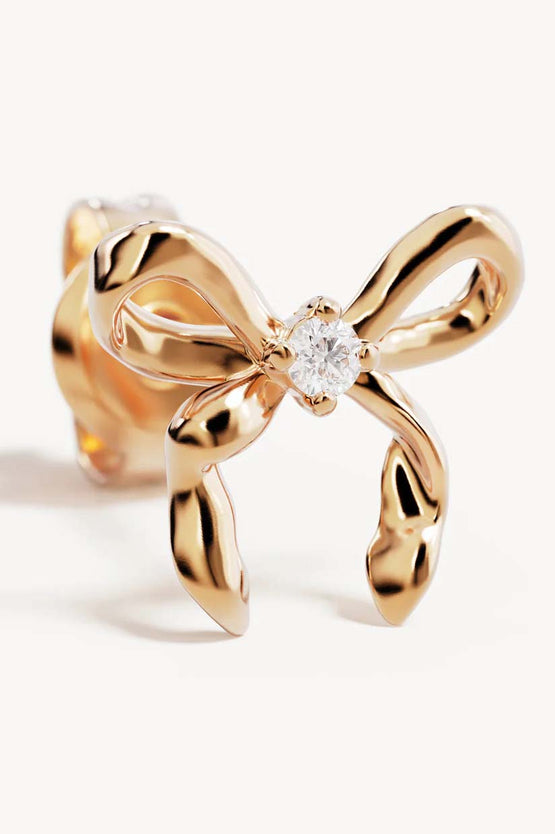 By Charlotte Forever More Bow Stud Earrings - Gold