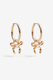 By Charlotte Forever More Bow Hoops - Gold