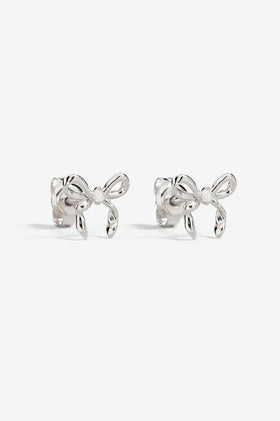 By Charlotte Forever More Bow Stud Earrings - Silver