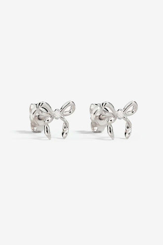 By Charlotte Forever More Bow Stud Earrings - Silver