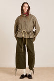 Damson Madder Myrtle Trench - Navy Gingham