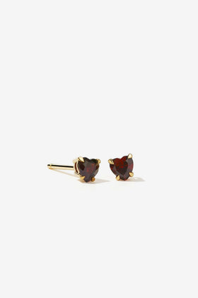 Meadowlark Micro Heart Jewel Stud - 23k Gold