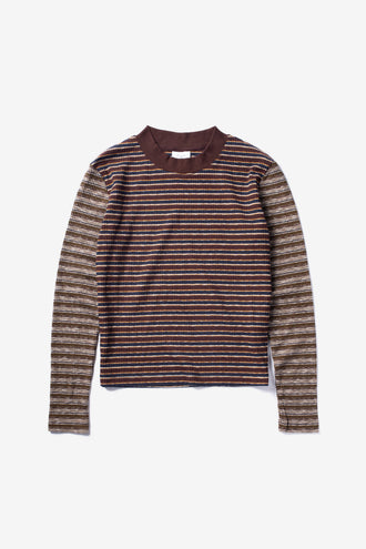 Candice Murphy Striped Top - Navy