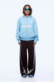 Ena Pelly Multi Logo Zip Hoodie - Cloud