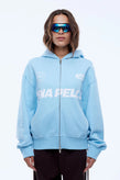 Ena Pelly Multi Logo Zip Hoodie - Cloud