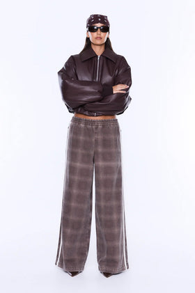 Ena Pelly Myla Wide Leg Pant - Check