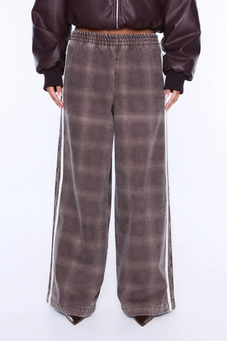 Ena Pelly Myla Wide Leg Pant - Check