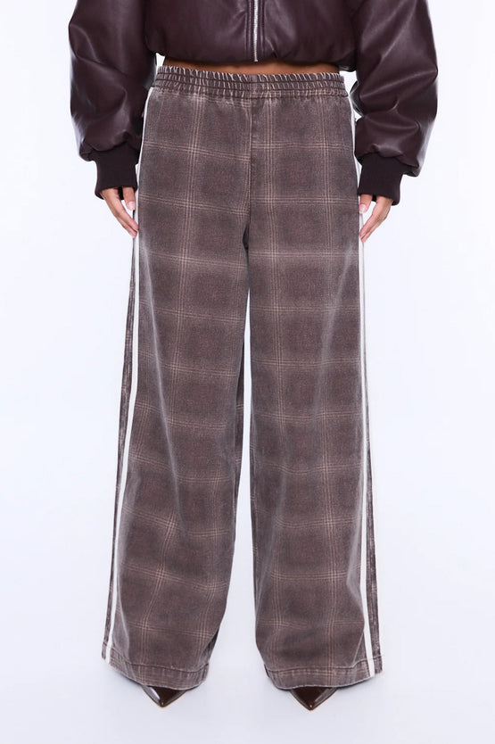 Ena Pelly Myla Wide Leg Pant - Check