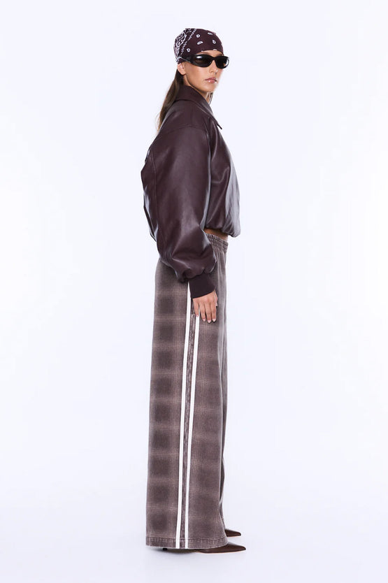 Ena Pelly Myla Wide Leg Pant - Check
