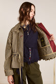 Damson Madder Myrtle Trench - Navy Gingham