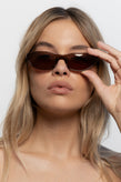 Lu Goldie Naomi Sunglasses - Coffee