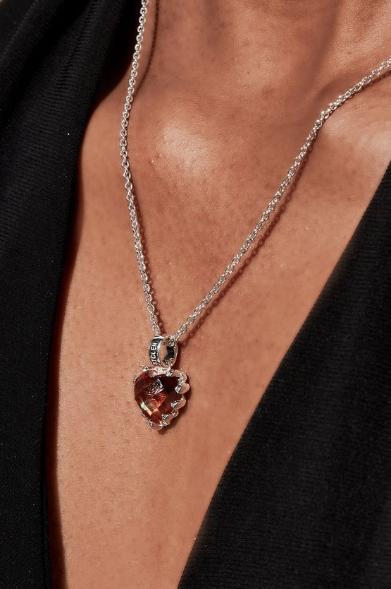 Stolen Girlfriends Club Love Claw Necklace - Silver Orange Citrine