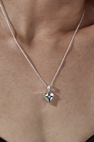Stolen Girlfriends Club Celestial Heart Necklace - Silver