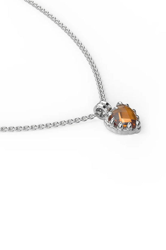 Stolen Girlfriends Club Love Claw Necklace - Silver Orange Citrine