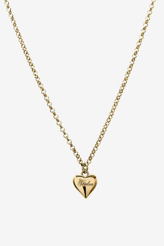 Stolen Girlfriends Club Full Heart Necklace Mini - Gold