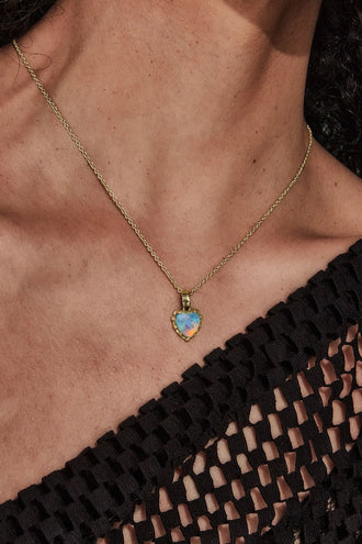 Stolen Girlfriends Club Love Claw Necklace - 18k Gold/Opal