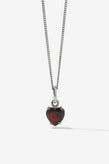 Meadowlark Heart Jewel Necklace - Silver Thai Garnet