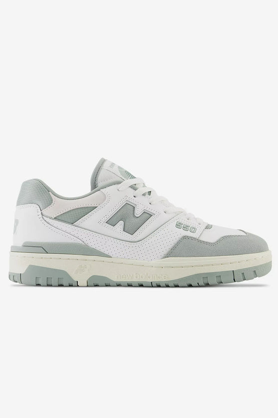 New Balance BB550NED - White with Juniper – Slick Willys